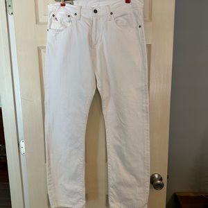 Ralph Lauren polo Hampton straight white jeans
